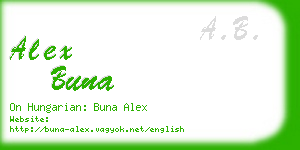 alex buna business card